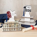 Personalized Graduation Cap Star Cake Money Holder with Name and Text 50holes Graduation Gift for Class of 2026 Graduates