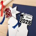 Personalized Graduation Cap Star Cake Money Holder with Name and Text 50holes Graduation Gift for Class of 2026 Graduates