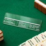 Personalized Multicolor Acrylic Mahjong Line Reader with Rules and Name Mahjong Game Night Birthday Gift for Mahjong Lovers