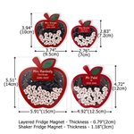 Personalized Apple Teacher Fridge Magnet with 1-35 Heart Student Names Teacher Appreciation Week Gift for Teacher