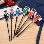 Personalized Funny Face Photo Graduation Acrylic Drink Stirrer Set of 15 Graduation Party Favors Gift for Class of 2026 Graduates