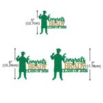 Personalized Glitter Multicolour Graduate Silhouette Cake Topper with Name and Year Cake Decor Graduation Season Party Gift for Graduates