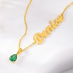 Personalisierte Teardrop Birthstone Name Halskette Zierliche Schmuck Geburtstag Muttertag Hochzeit Geschenk für Mutter Braut