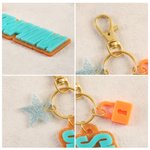 Personalised Showgirl Glitter Name Acrylic Keychain with Star Lock Charm Bag Tag Concert Accessory Birthday Anniversary Gift for Fans Music Lovers