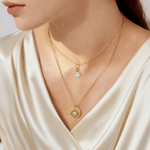 Personalised Engraved Weather Birthstone Necklace with Date and Name Dainty Jewellery Birthday Anniversary Gift for Girls Women Friends