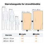 Personlig ekstra stort hurtigtørkende strandhåndkle med navn magisk enhjørning sommerens nødvendighet bursdagsgave til jente