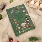 Personifierad trädgårdsblommor mat kryddor kryddor A5 dagbok anteckningsbok med text födelsedag mors dag present för nya hem flyttare matlagning älskare