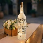 Personalised Stylish God Says I Am Birth Flower Butterfly Love Quote Glass LED Bottle Lamp with Name Mother's Day Gift for Mom Grandma