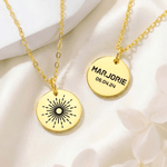 Personalised Celestial Necklace with Birthstone Dainty Jewellery Birthday Mother's Day Gift for Mom Woman