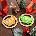 Gepersonaliseerd medaille Ornament voor de klas van 2026 met gegraveerde tekst Afstudeergeschenk voor afgestudeerden