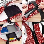 Personalized Apple Pet Photo Large Capacity Tote Bag with Name and Text Daily Use Anniversary Birthday Gift for Pet Lover Owner Teacher