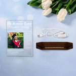 Luce notturna a LED con nome dell'anno e base in legno, decorazione per la stanza, regalo di laurea per laureati.