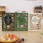 Personifierad trädgårdsblommor mat kryddor kryddor A5 dagbok anteckningsbok med text födelsedag mors dag present för nya hem flyttare matlagning älskare