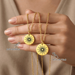 Personalised Celestial Necklace with Birthstone Dainty Jewellery Birthday Mother's Day Gift for Mom Woman