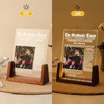 Luce notturna a LED con nome dell'anno e base in legno, decorazione per la stanza, regalo di laurea per laureati.
