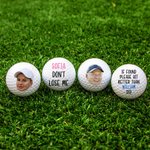 Personlig golfball med bilde og tekst morsom gave til golfspiller tilbehør til trening og konkurranse bursdagsgave