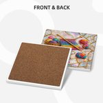 Personalised Colourful Crochet Knitting Tools Design 11 oz 15 oz Ceramic Mug with Name and Coaster Mother's Day Birthday Gift for Women Knitting Lovers