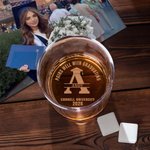 Personalized Pairs Well with Graduating 10oz Old Fashioned Rocks Whiskey Glass with Name and Year Graduation Birthday Gift for Graduates Liquor Lovers