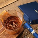 Personalized Pairs Well with Graduating 10oz Old Fashioned Rocks Whiskey Glass with Name and Year Graduation Birthday Gift for Graduates Liquor Lovers