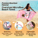 Personalized Togo Cartoon Gym Girl Quick Dry Microfiber Beach Towel with Name Beach Party Swimming Pool Essential Birthday Gift for Gym Lovers