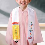 Personalised  Pencil Shape Star Kindergarten Graduation Stoles Gown with Name and Grade Class of 2026 Kindergarten Graduation Gift for Kids