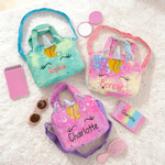 Personlig Glitter Fantasy Unicorn 6-delers lommeboksett med navn Tilbake til skolen Barnas dag Bursdagsgave til jenter