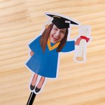 Personalized Funny Face Photo Graduation Acrylic Drink Stirrer Set of 15 Graduation Party Favors Gift for Class of 2026 Graduates