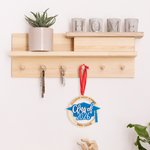 Gepersonaliseerd medaille Ornament voor de klas van 2026 met gegraveerde tekst Afstudeergeschenk voor afgestudeerden