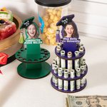 Personalized Graduation Cap Photo Wooden Cake Money Holder with Text Graduation Gift for Class of 2026 Graduates
