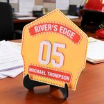 Personalised Multicolour 3D-Printed Firefighter Badge Ornament with Name and Department Desk Decor Birthday Gift for Firefighters