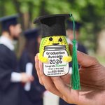 Gepersonaliseerde Leuke Kwast Grad Cap Pompoen Aardappel Avocado Handgemaakte Gehaakte Pop met Naam en Jaar Desktop Decor Afstudeerfeest Cadeau voor Afgestudeerden