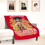 Personalisierte Herzlichen Glückwunsch Sie haben es Cartoon-Charakter Pailletten weiche Decke mit Namen und Schule Graduierung Geburtstag Geschenk für Absolventen