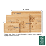 Personalized Engraved Flower Design FSC Bamboo Charcuterie Cutting Board with Text and Juice Groove Kitchen Decor Housewarming Gift for Family Friend