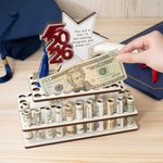 Personalized Graduation Cap Star Cake Money Holder with Name and Text 50holes Graduation Gift for Class of 2026 Graduates