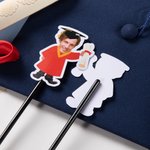 Personalized Funny Face Photo Graduation Acrylic Drink Stirrer Set of 15 Graduation Party Favors Gift for Class of 2026 Graduates