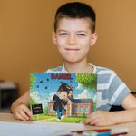 Personalized Cartoon Graduation Boy Girl Character Wooden Puzzles with Name Room Decor Kindergarten Graduation Birthday Gift for Kids