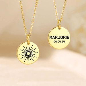 Personalised Celestial Necklace with Birthstone Dainty Jewellery Birthday Mother's Day Gift for Mom Woman