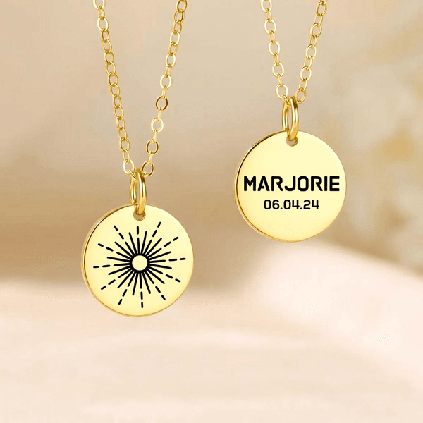 Personalised Celestial Necklace with Birthstone Dainty Jewellery Birthday Mother's Day Gift for Mom Woman