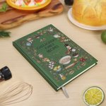 Personifierad trädgårdsblommor mat kryddor kryddor A5 dagbok anteckningsbok med text födelsedag mors dag present för nya hem flyttare matlagning älskare