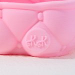 Personalized Multicolor 3D-Printed Quilted Vanity Catchall Basket Cosmetics Tray with Handle and Initial Home Decor Birthday Gift for Woman Friend