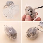 Porte-clés personnalisé en forme de lapin avec texte gravé Cadeau d'anniversaire pour propriétaire d'animal de compagnie