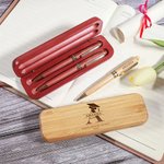 Personalized Engraved Graduation Cap Initial Wooden Ballpoint Pen and Case Set with Name School Name and Year Graduation Gift for Graduates