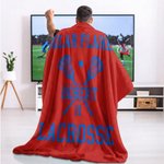 Personalised Lacrosse Multicolor Soft Throw Blanket with Name and Number Game Day Team Gift for Lacrosse Players Coaches