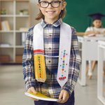 Personalised  Pencil Shape Star Kindergarten Graduation Stoles Gown with Name and Grade Class of 2026 Kindergarten Graduation Gift for Kids