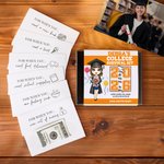 Personalized Cartoon Graduate Multicolor Cash Gift Card Holder Survival Box with 20 Cards High School Graduation Back to School Gift for Students