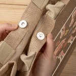 Personalised 1-6 Birth Flowers Mom Kids Little Hands Large Jute Tote Bag with Name Mother's Day Birthday Gift for Mom Grandmother