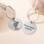 Porte-clés personnalisé en forme de lapin avec texte gravé Cadeau d'anniversaire pour propriétaire d'animal de compagnie