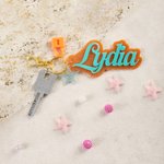 Personalised Showgirl Glitter Name Acrylic Keychain with Star Lock Charm Bag Tag Concert Accessory Birthday Anniversary Gift for Fans Music Lovers