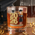 Verre à whisky 10 oz personnalisé avec nom Cadeau de fin d'études pour les diplômés et les amateurs de whisky