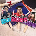 Gepersonaliseerde Grappige Portretfoto Afstudeerwaaier met Naam en Glitter Jaar Afstuderen Keepsake Feestcadeau voor Afgestudeerden